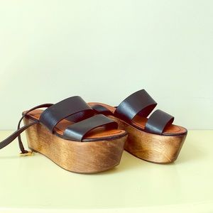 Elizabeth and James ankle wrap platform